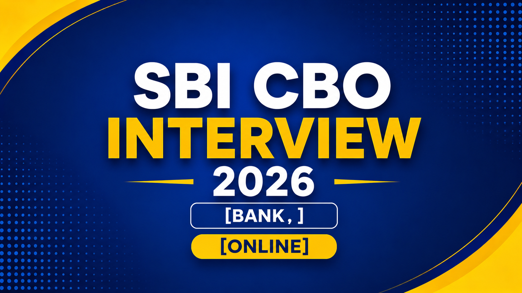 SBI CBO INTERVIEW 2026